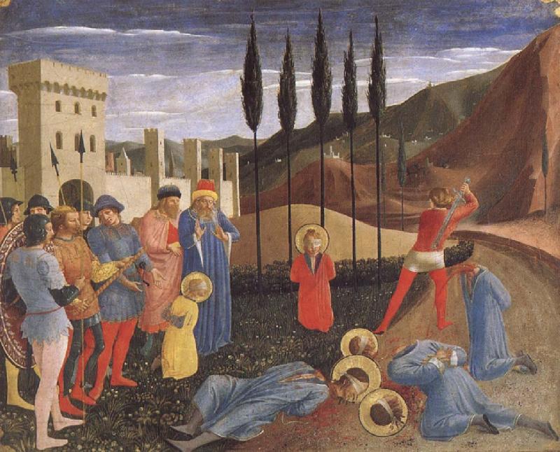 Fra Angelico St Cosmas och S: t Damianus halshugges oil painting image